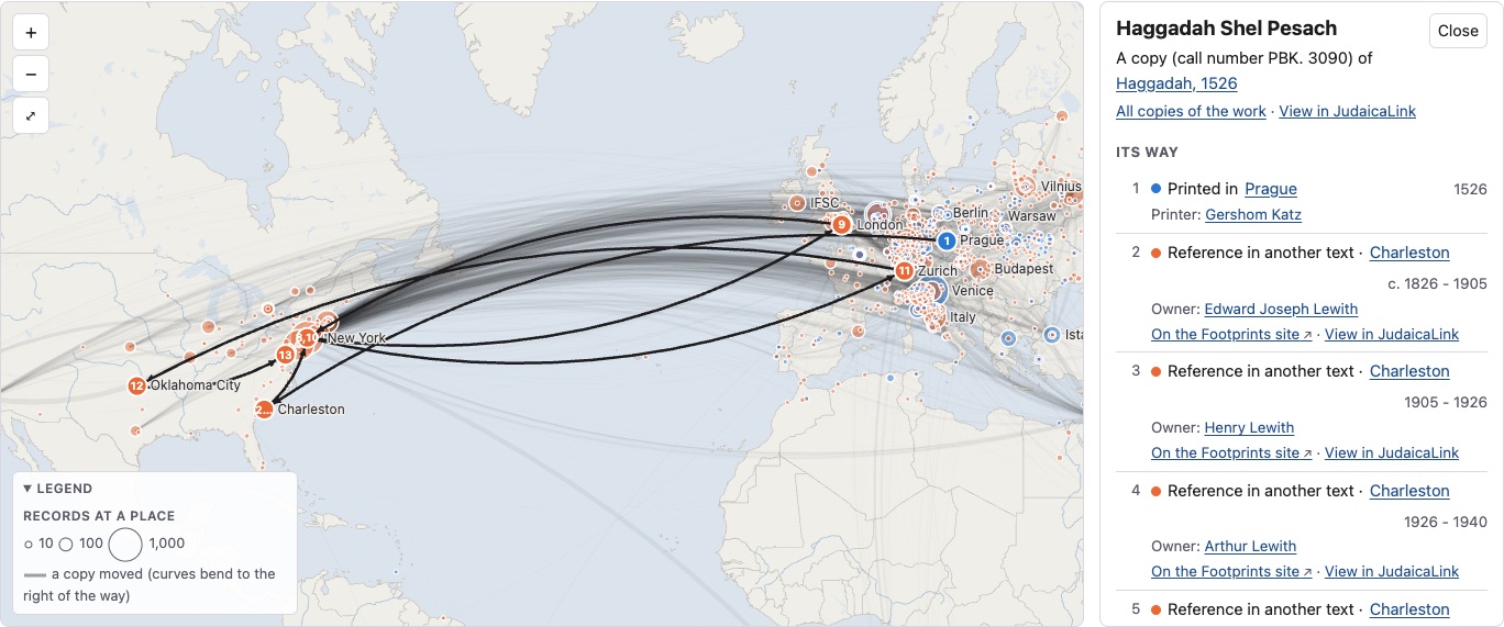 Footprints: the complete dataset, and a map of where the books went